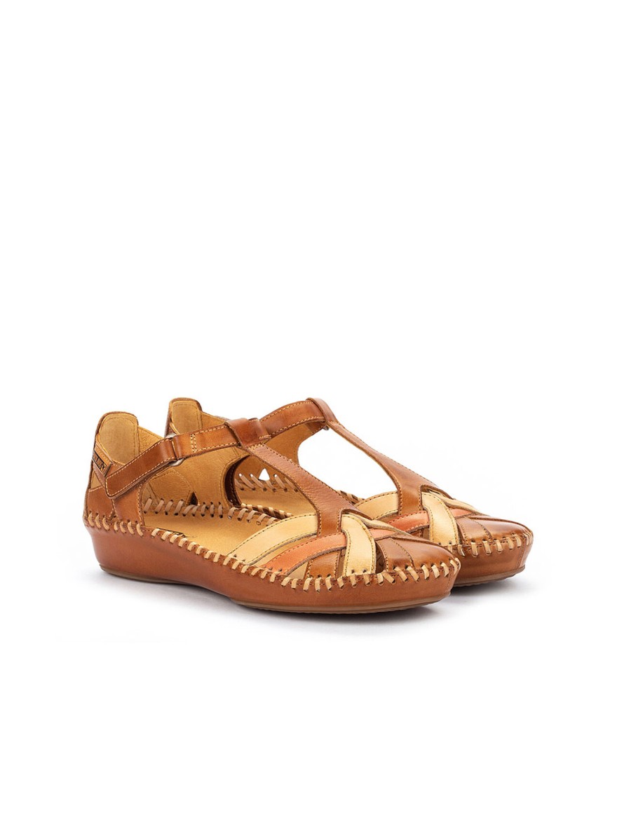 Sandale Pikolinos Vallarta 655-0732C5 Cuir Cognac Confort | Marina & Paloma