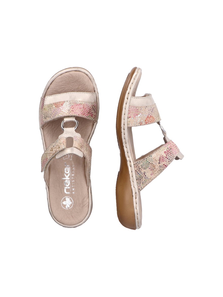 Mule Confort Rieker 659X6-90 Cuir Multicolore Irisé | Marina & Paloma