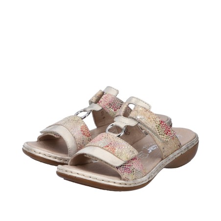 Mule Confort Rieker 659X6-90 Cuir Multicolore Irisé | Marina & Paloma