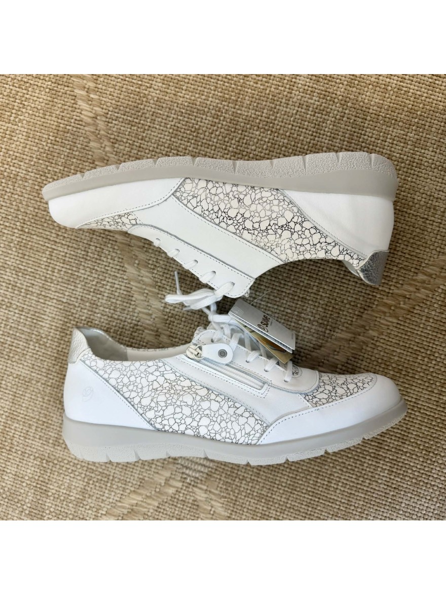 Basket Confort Suave Oxford 6627 Blanche Zip | Marina & Paloma