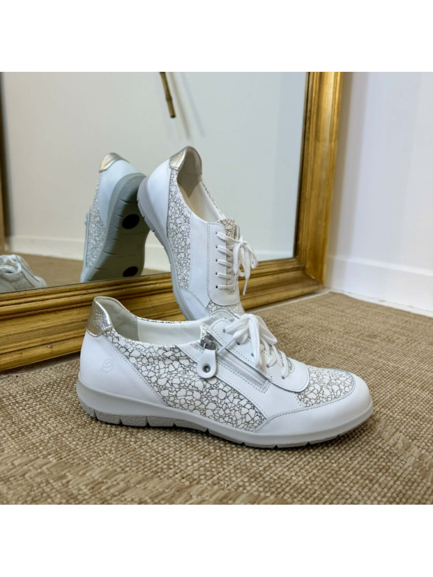 Basket Confort Suave Oxford 6627 Blanche Zip | Marina & Paloma