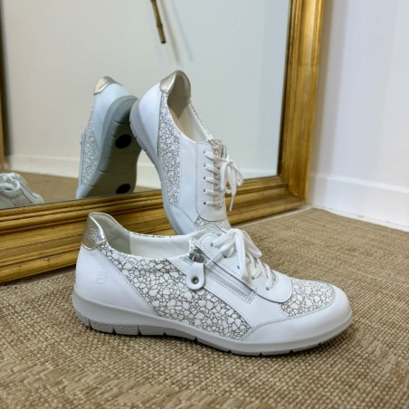 Basket Confort Suave Oxford 6627 Blanche Zip | Marina & Paloma