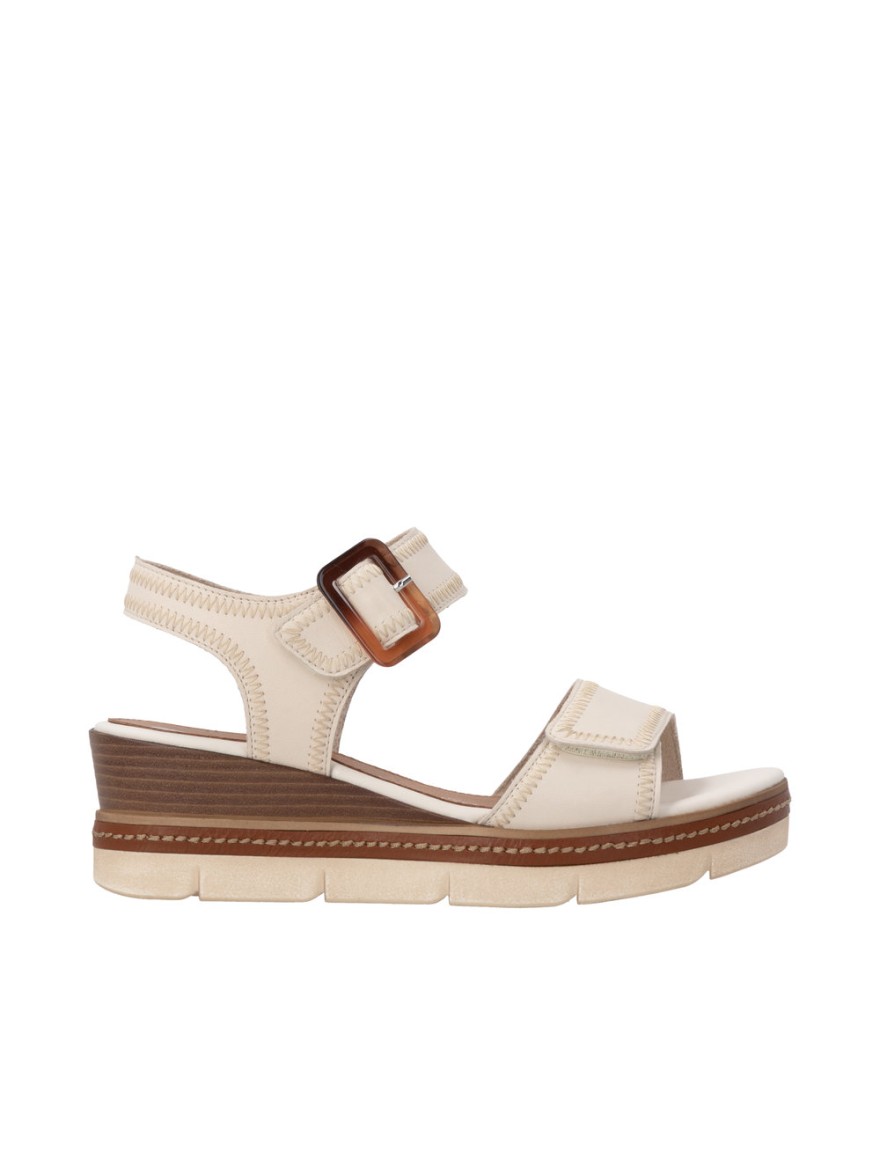 Nu-pieds Compensé Remonte D2L58-60 Beige Confort | Marina & Paloma