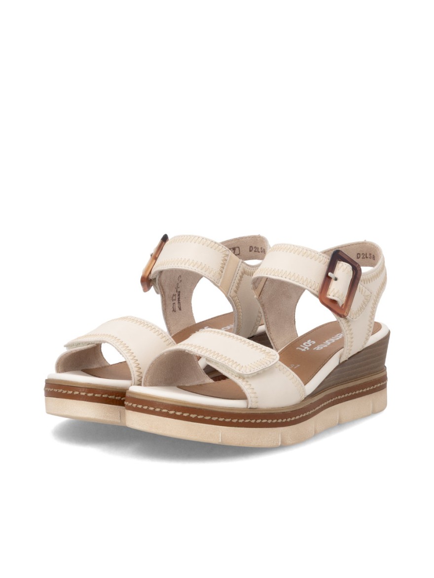 Nu-pieds Compensé Remonte D2L58-60 Beige Confort | Marina & Paloma