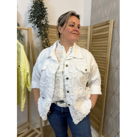 Surchemise Broderie Blanche Grande Taille | Marina & Paloma