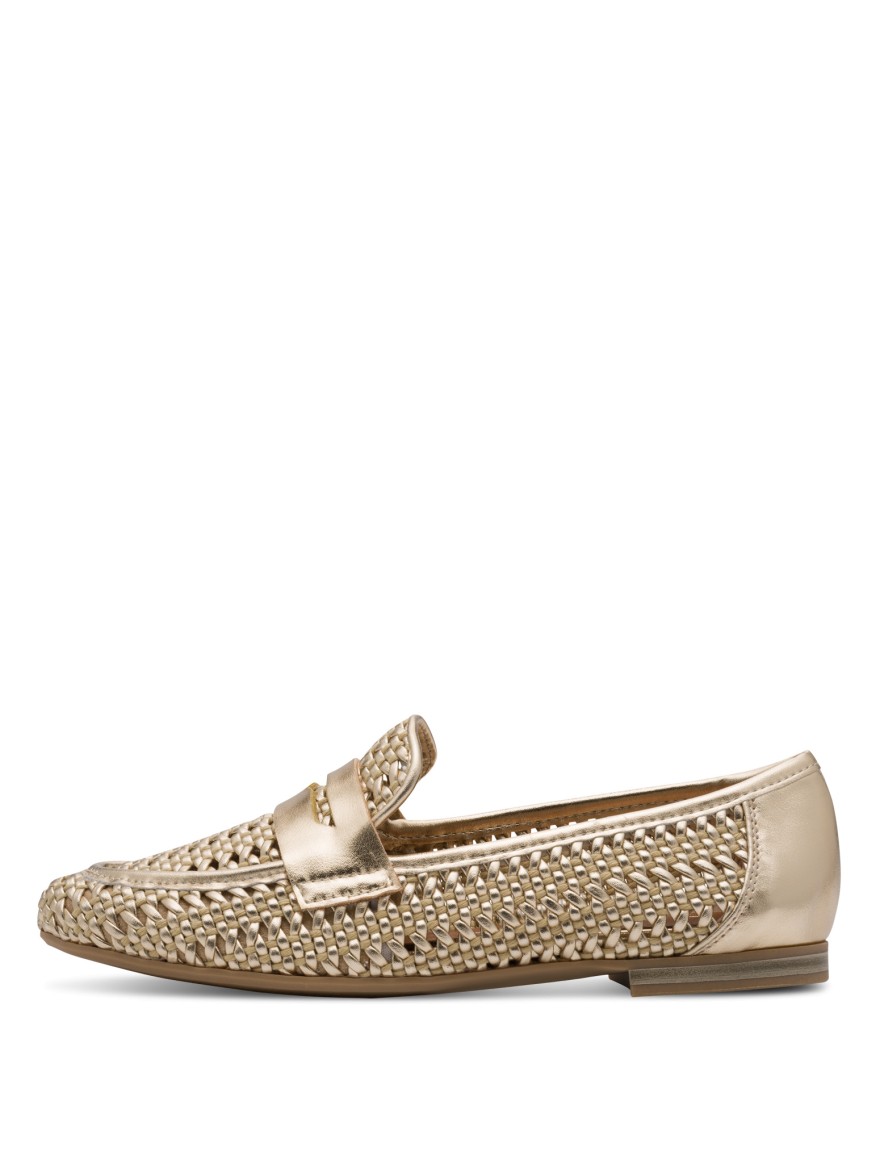 Mocassin Tressé Doré Marco Tozzi 24232 élégant | Marina & Paloma