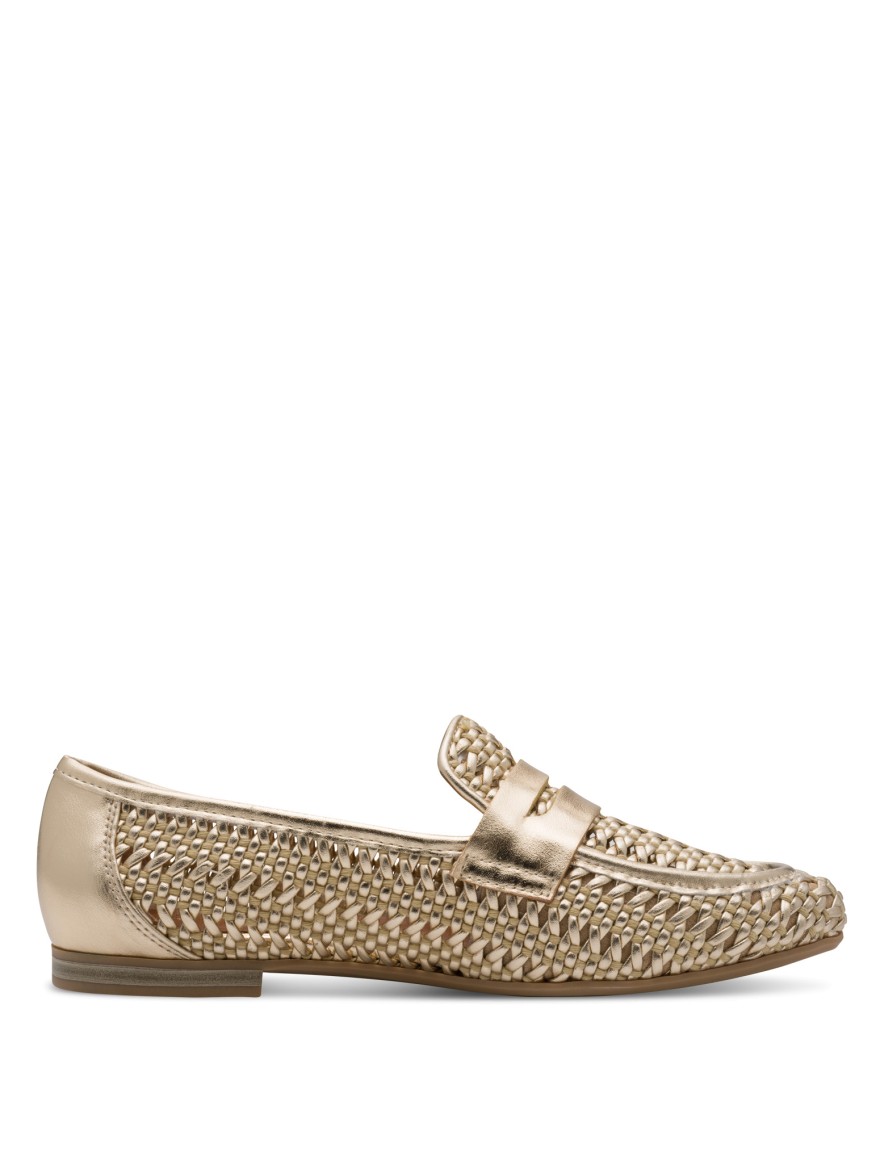 Mocassin Tressé Doré Marco Tozzi 24232 élégant | Marina & Paloma