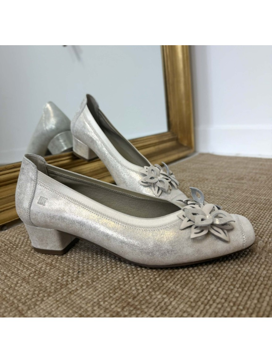 Escarpin Dorking Pamel D9095 cuir champagne élégant | Marina & Paloma