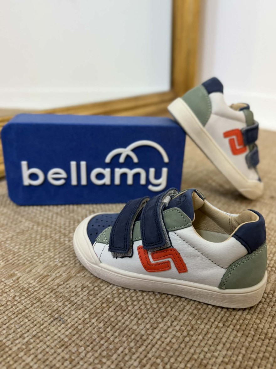 Basket à scratch Bellamy Monday cuir enfant sport | Marina & Paloma