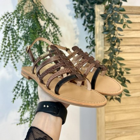 Nu-pied Les Tropéziennes Havagum cuir multibrides | Marina & Paloma