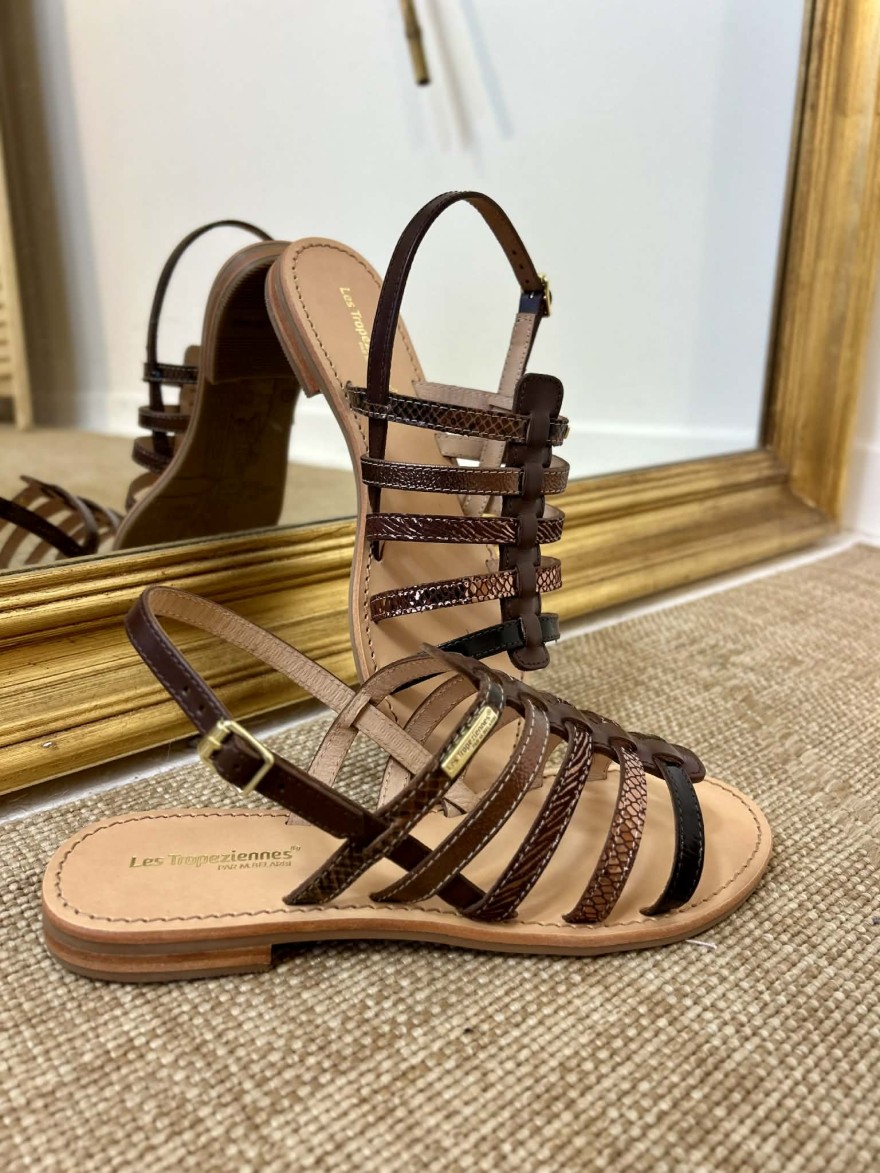 Nu-pied Les Tropéziennes Havagum cuir multibrides | Marina & Paloma