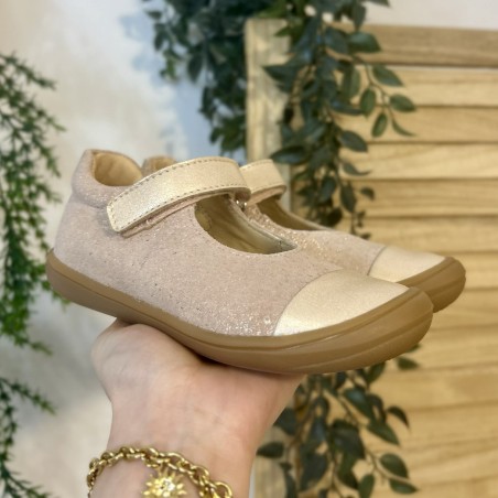 Chaussure fille Bellamy Ossi rose pailleté cuir confortable | Marina & Paloma