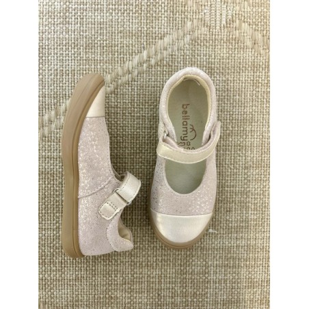 Chaussure fille Bellamy Ossi rose pailleté cuir confortable | Marina & Paloma