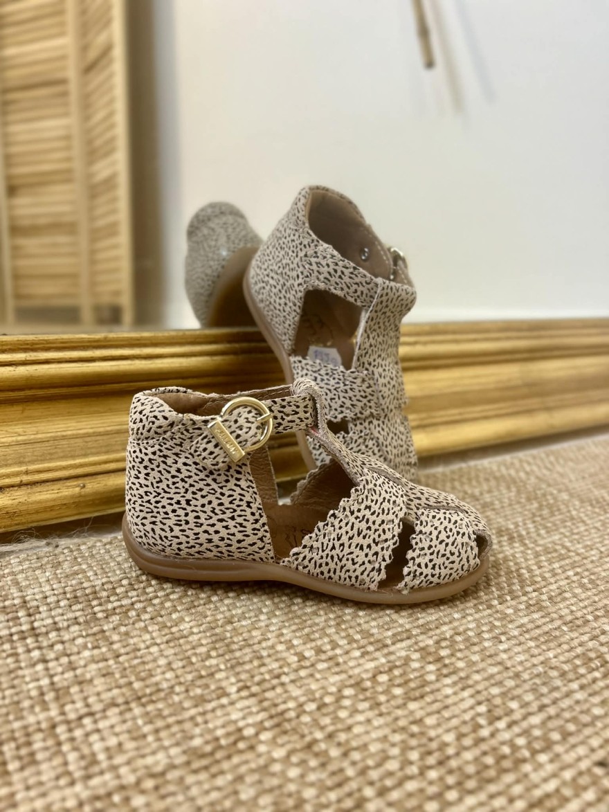 Nu-pied Bellamy Danube cuir bébé fermé maintien cheville | Marina & Paloma