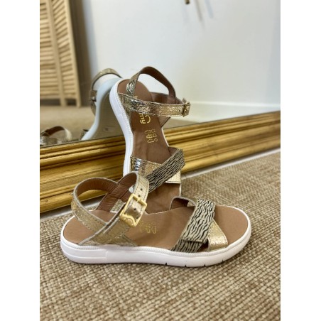 Nu-pied Bellamy Cuvac or fille cuir zébré tendance | Marina & Paloma
