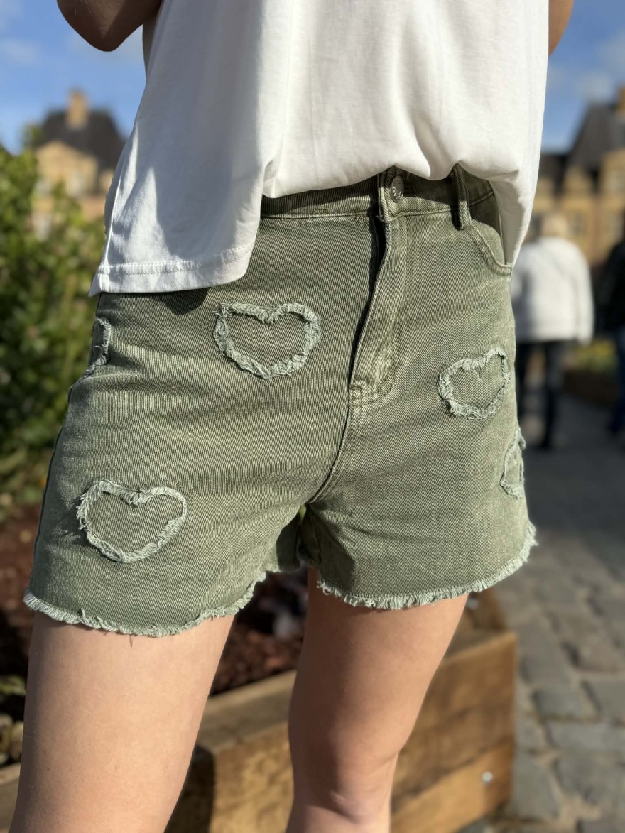 Short en Jean Kaki Kilky | Marina & Paloma