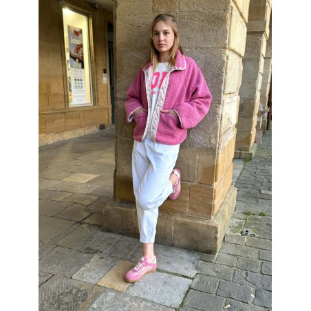 Jean balloon blanc Nina Carter taille haute coupe 7/8e | Marina & Paloma
