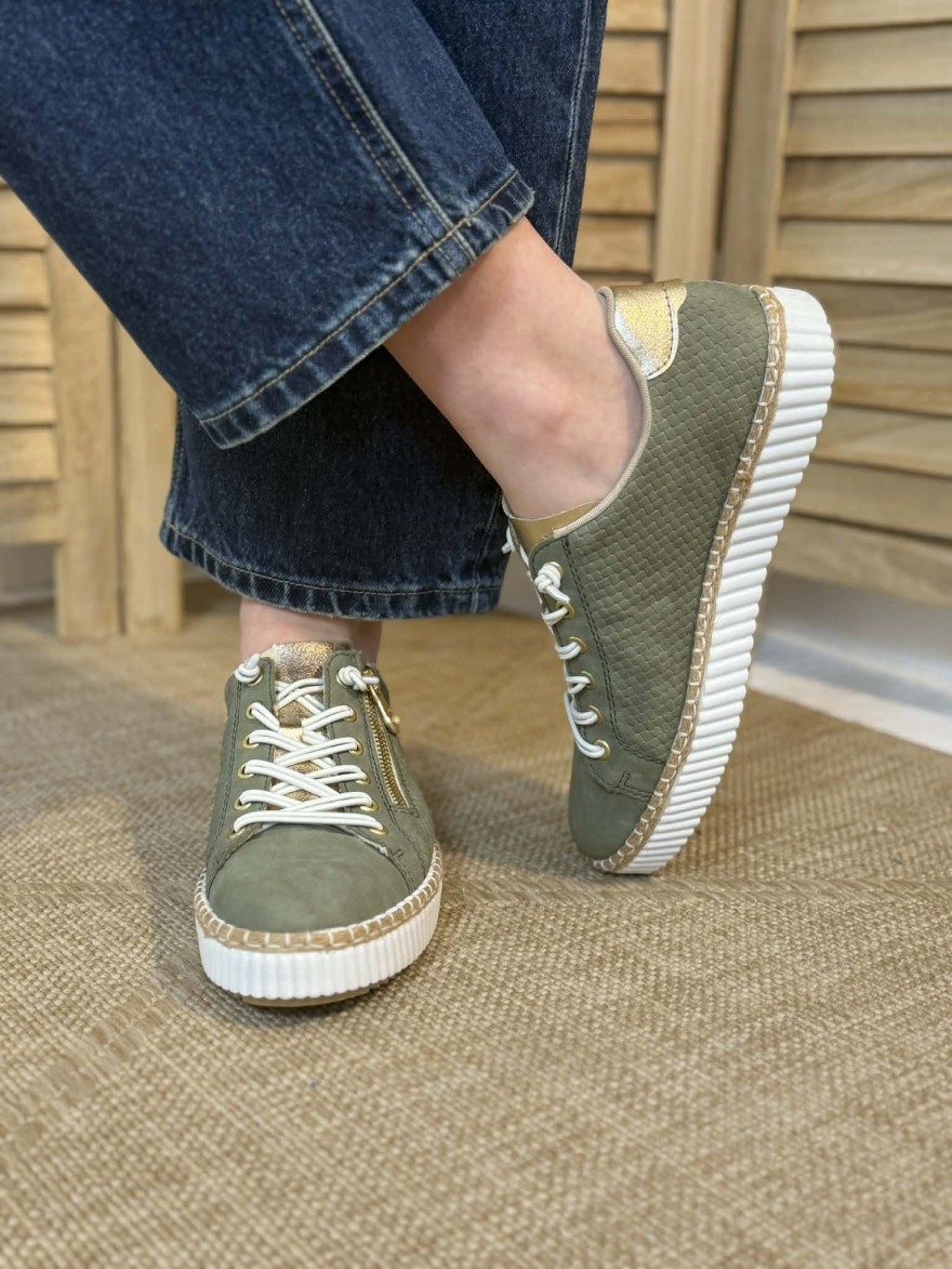 Basket Rieker M2940-52 Vert Kaki Chic | Marina & Paloma