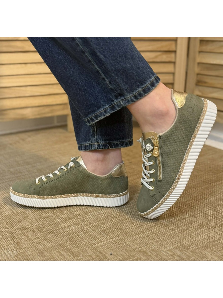 Basket Rieker M2940-52 Vert Kaki Chic | Marina & Paloma