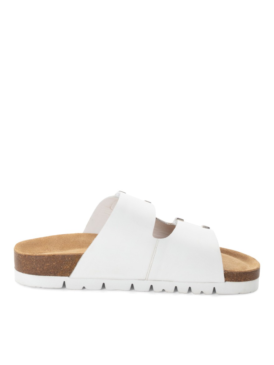 Mule deux brides blanche Marco Tozzi confort été | Marina & Paloma