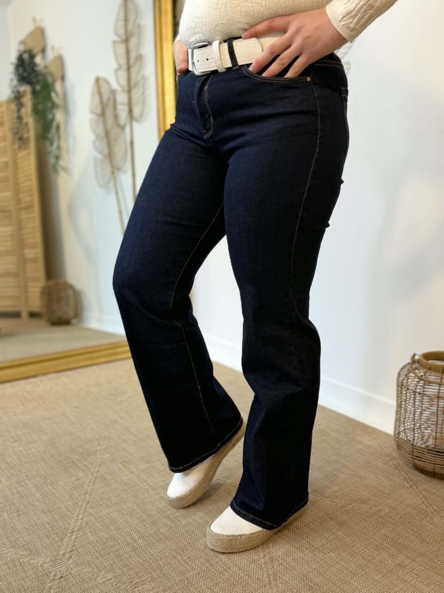 Jean flare brut taille haute Nina Carter confortable & tendance | M&P