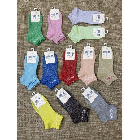 Chaussettes femme message “Vilaine” brillantes courtes 36-42 | Marina & Paloma