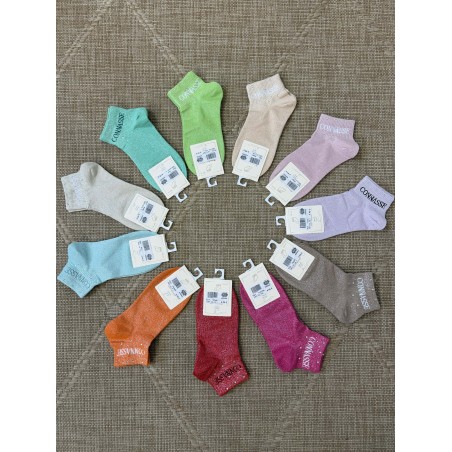Chaussettes femme message “Connasse” pailletées courtes 36-42 | Marina & Paloma