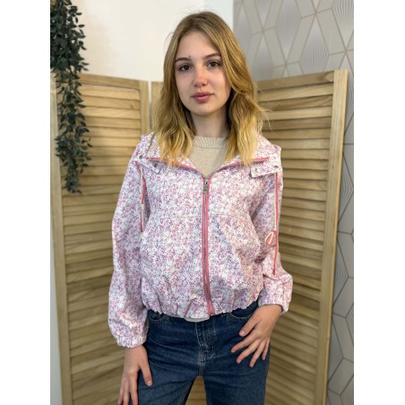 Imperméable Court Fleuri Season Cintré Léger Mi-saison | Marina & Paloma