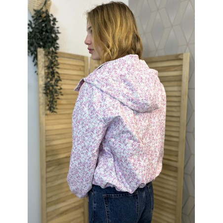 Imperméable Court Fleuri Season Cintré Léger Mi-saison | Marina & Paloma