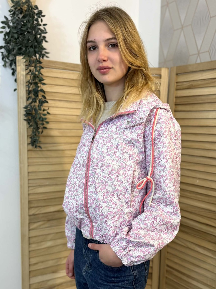 Imperméable Court Fleuri Season Cintré Léger Mi-saison | Marina & Paloma