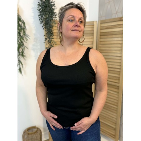 Débardeur Grande Taille Noir Vivichy Confort | Marina & Paloma