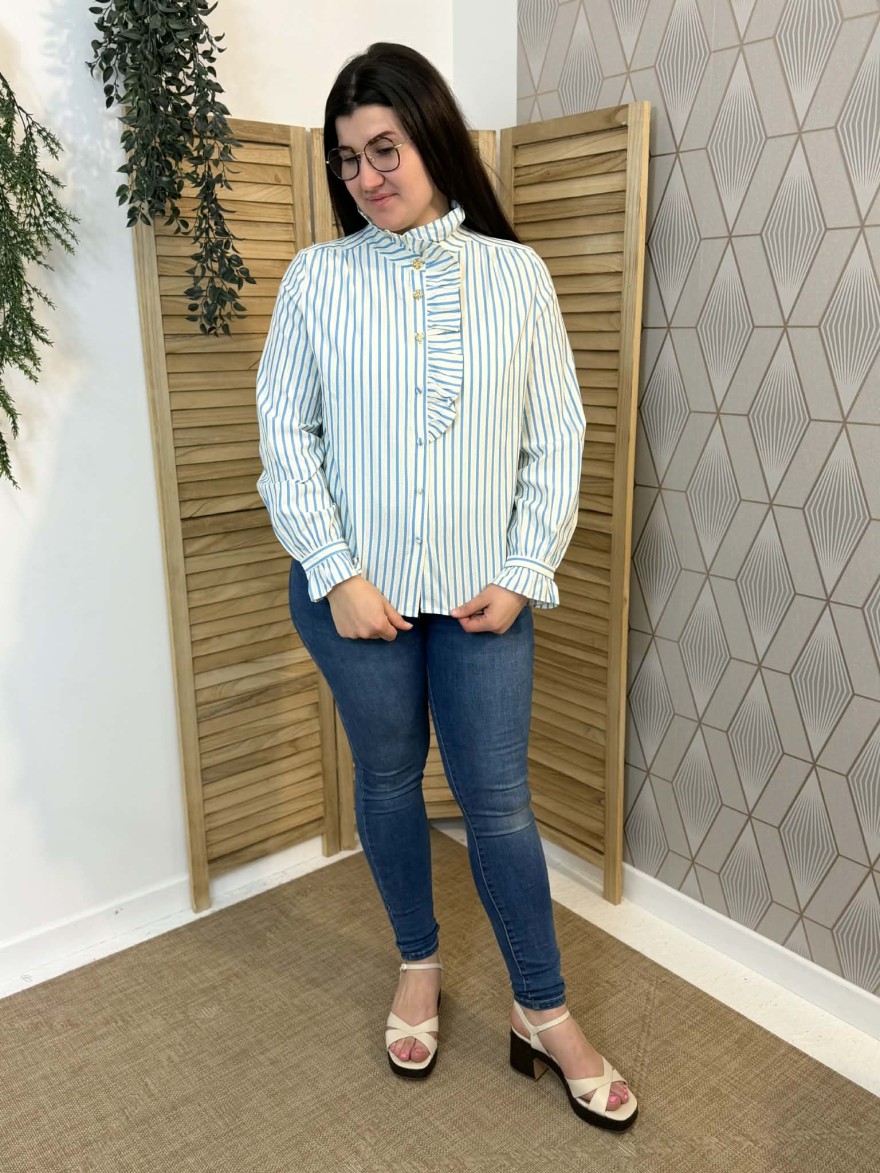 Chemise Bleue It Hippie Coupe Droite Chic | Marina & Paloma