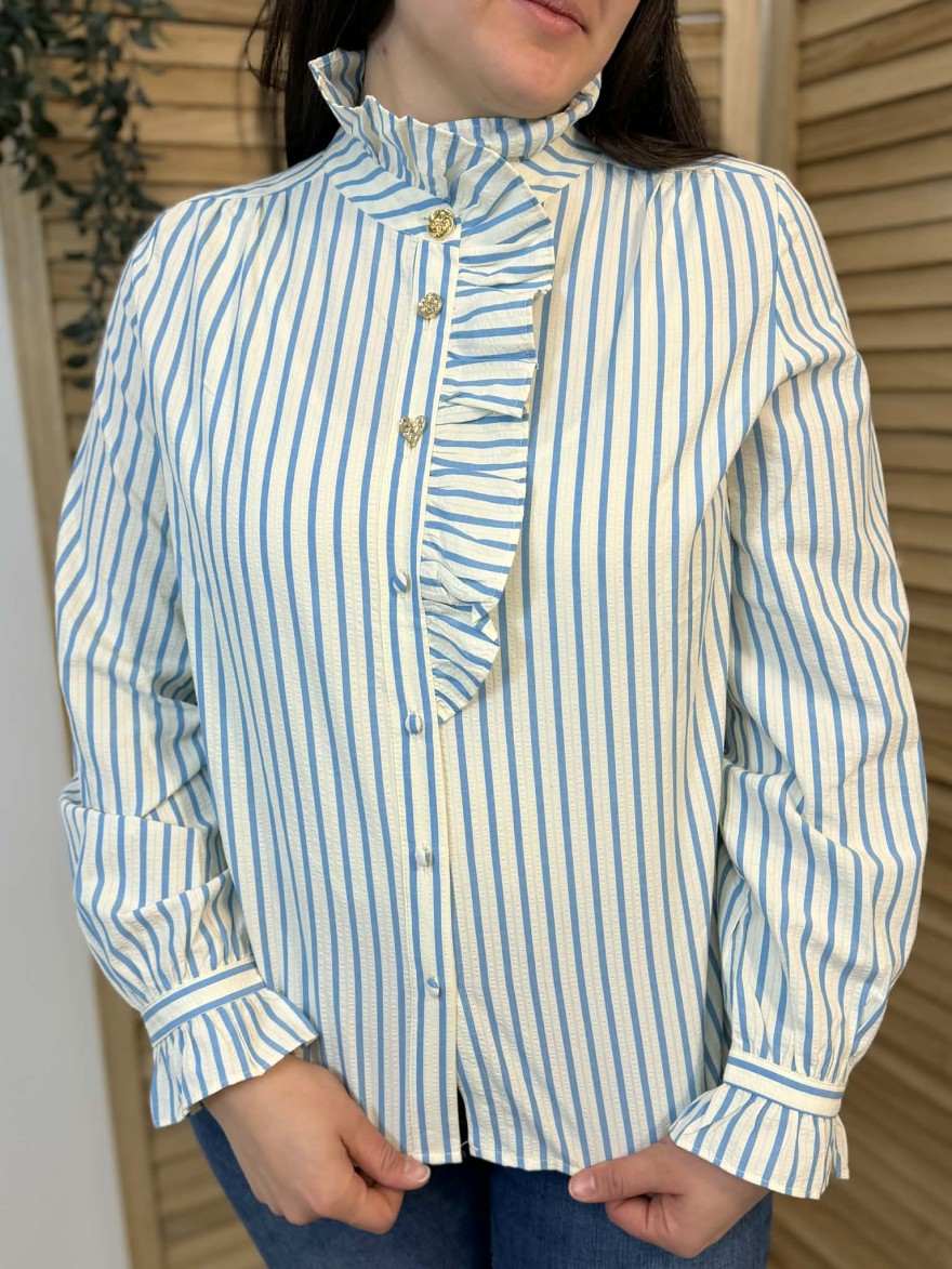 Chemise Bleue It Hippie Coupe Droite Chic | Marina & Paloma