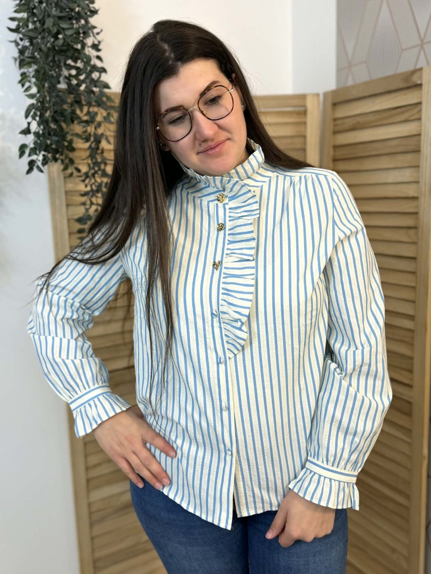 Chemise Bleue It Hippie Coupe Droite Chic | Marina & Paloma