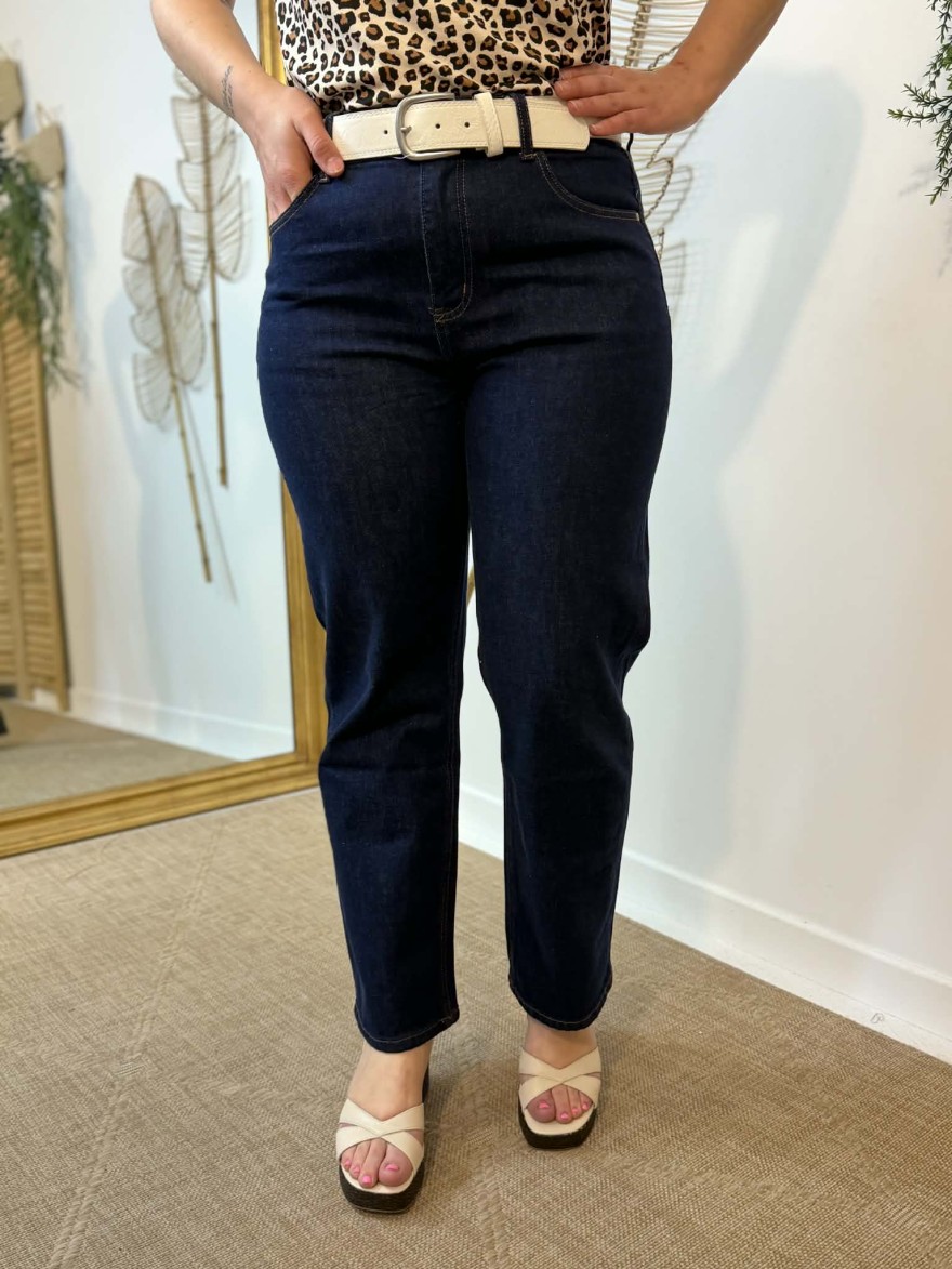 Jean Straight Brut Solange Oraije Taille Haute Confort | Marina & Paloma