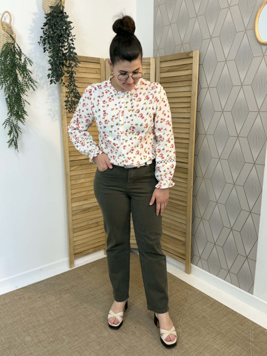 Jean Straight Brut Solange Oraije Taille Haute Confort | Marina & Paloma