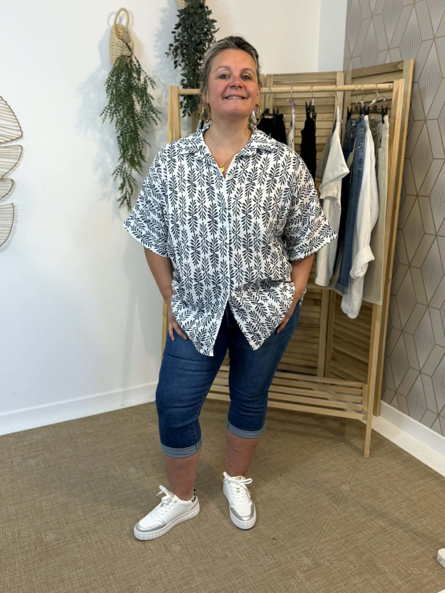 Chemise Vivichy Bleu Ample Coton Léger Confort | Marina & Paloma