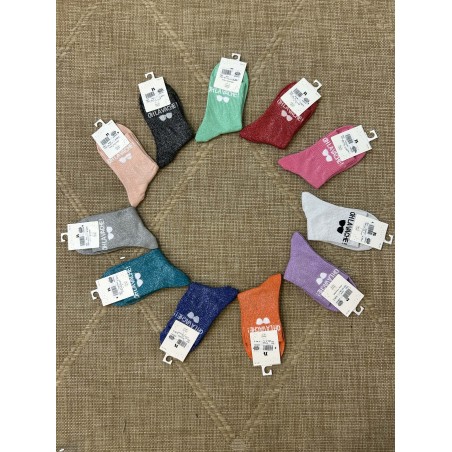 Chaussettes pailletées oh la vache message fun femme | Marina & Paloma