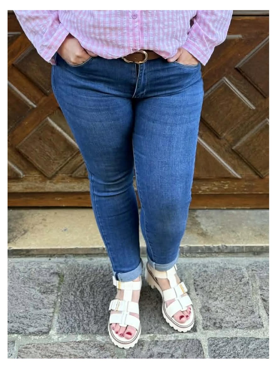 Jean Slim Taille Haute Grande Taille Confort 7/8 | Marina & Paloma