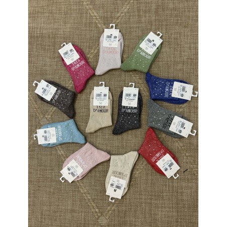 Chaussettes pailletées tata d’amour message femme | Marina & Paloma