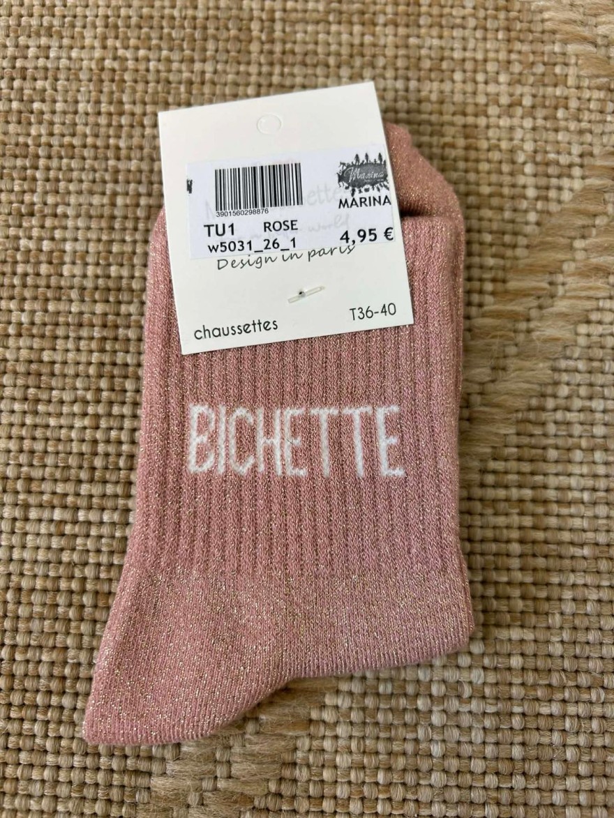 Chaussettes Pailletées BICHETTE Femme Colorées | Marina & Paloma