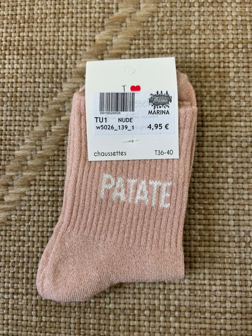 Chaussettes Pailletées PATATE Femme Fun & Colorées | Marina & Paloma
