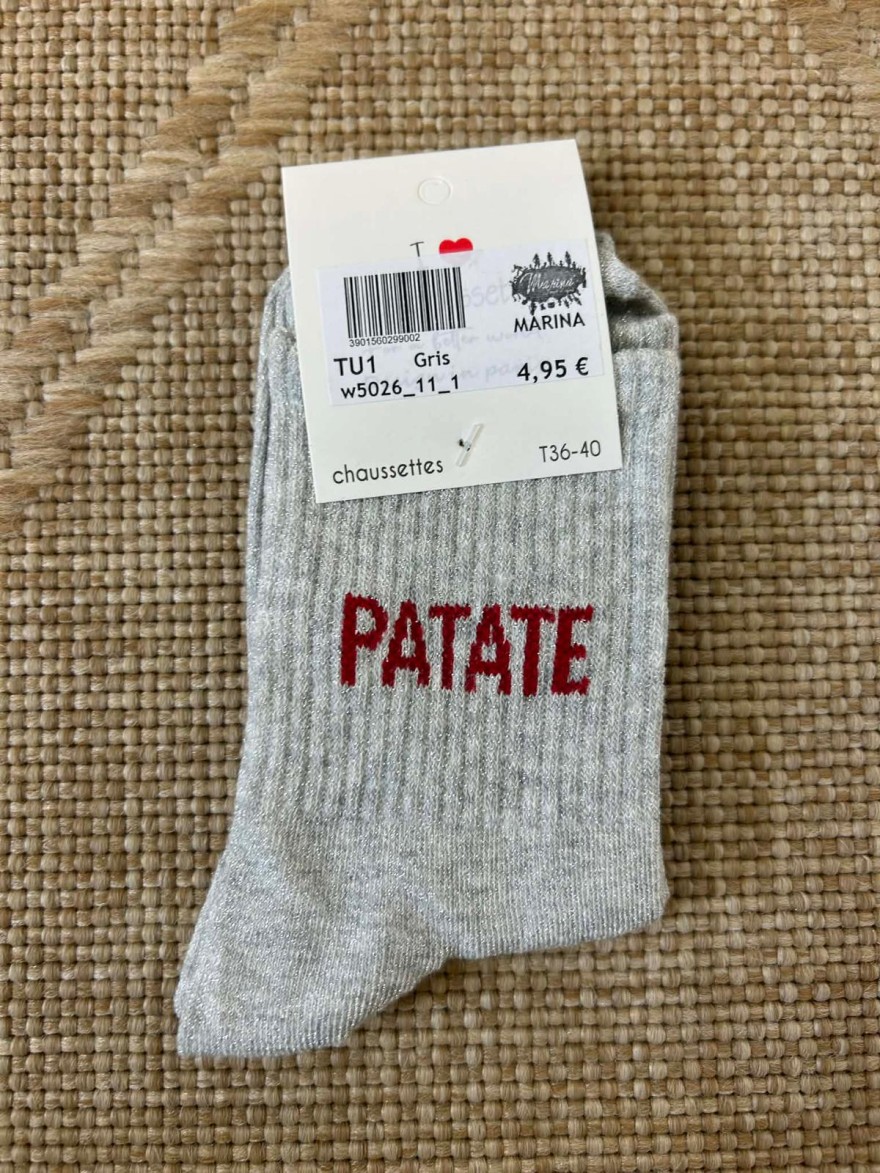 Chaussettes Pailletées PATATE Femme Fun & Colorées | Marina & Paloma