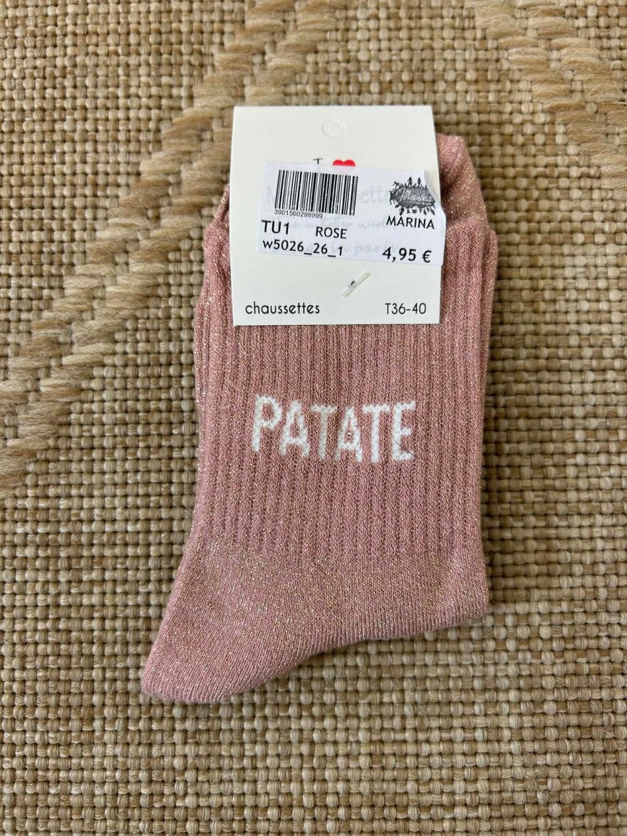 Chaussettes Pailletées PATATE Femme Fun & Colorées | Marina & Paloma