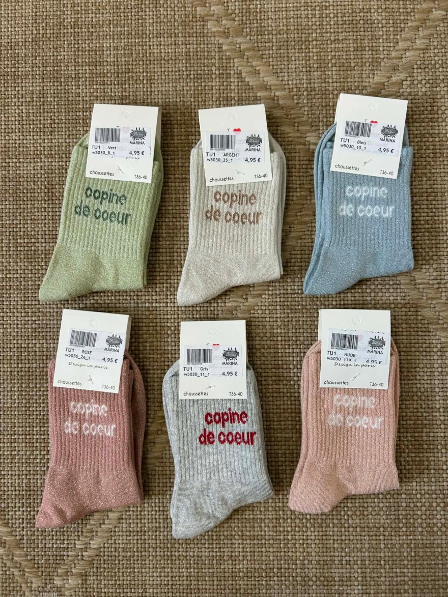 Chaussettes Pailletées Copine de Cœur Douces & Fun | Marina & Paloma