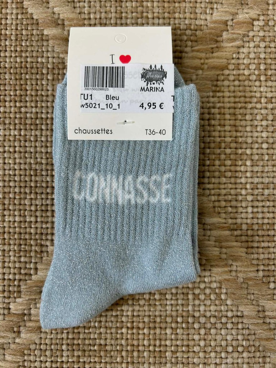 Chaussettes Pailletées Connasse Message Fun & Audacieux | Marina & Paloma
