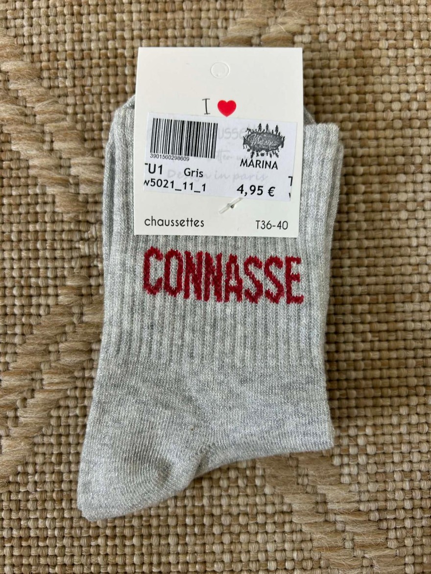Chaussettes Pailletées Connasse Message Fun & Audacieux | Marina & Paloma