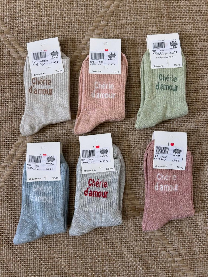 Chaussettes Pailletées Chérie d’Amour Douces & Féminines | Marina & Paloma