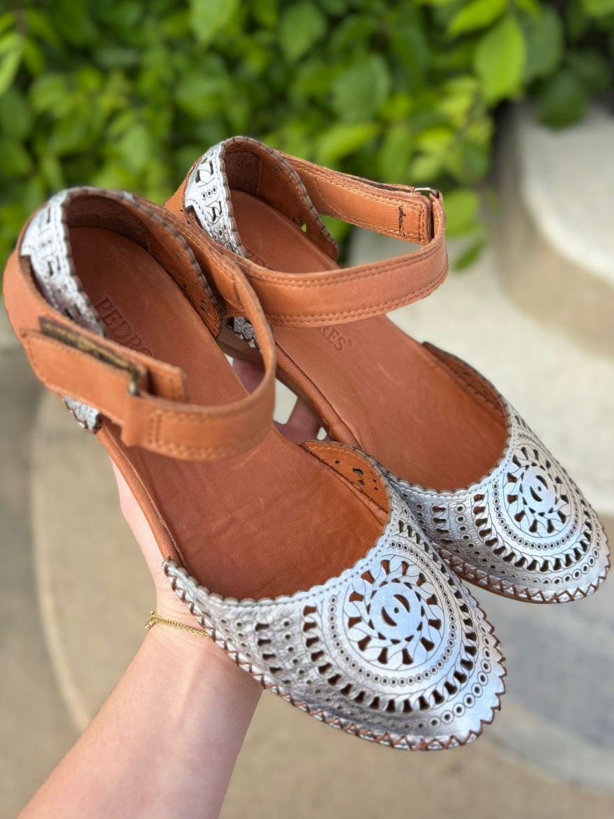 Sandale Salomé Cuir Camel Ajouré Confort Pedro Torres | Marina & Paloma
