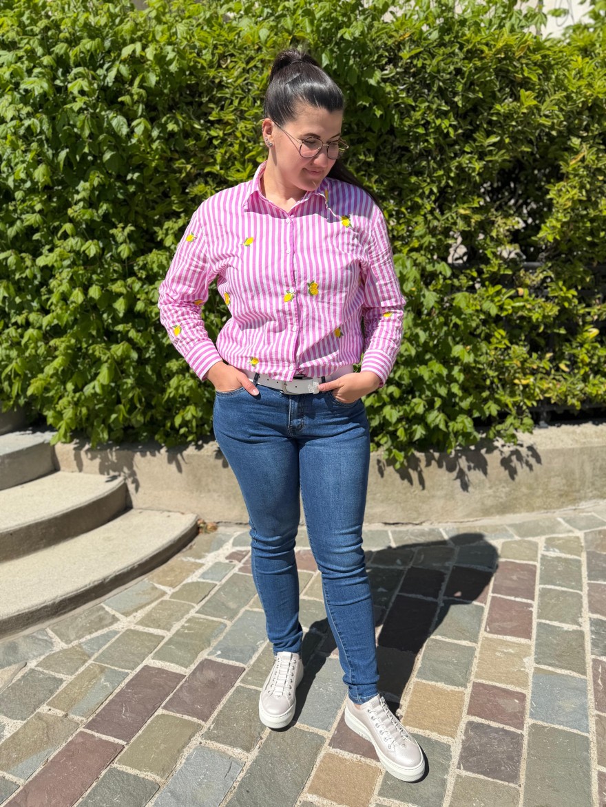 Jean Slim Norfy taille haute femme bleu denim | Marina & Paloma